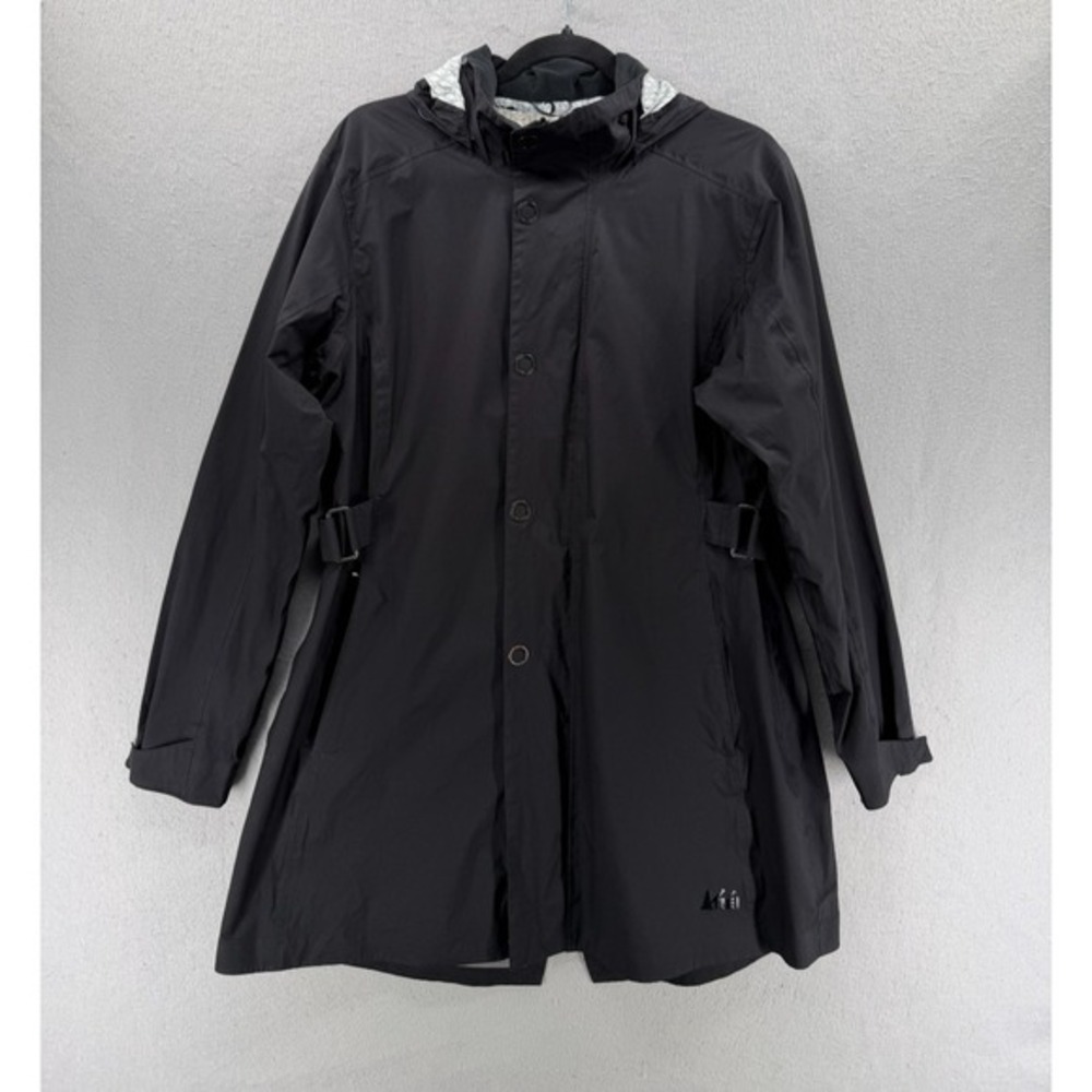 REI Peak 2.5L Jacket Womens XL Hooded Pakra‎ Raincoat Adjustable Longline READ